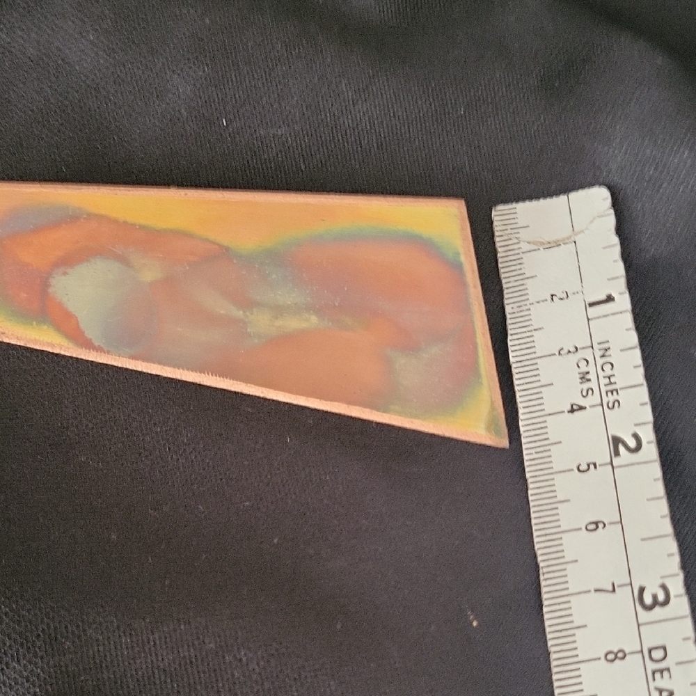 Abstract Multicolor Rectangular Art Pin - Picture 3 of 4